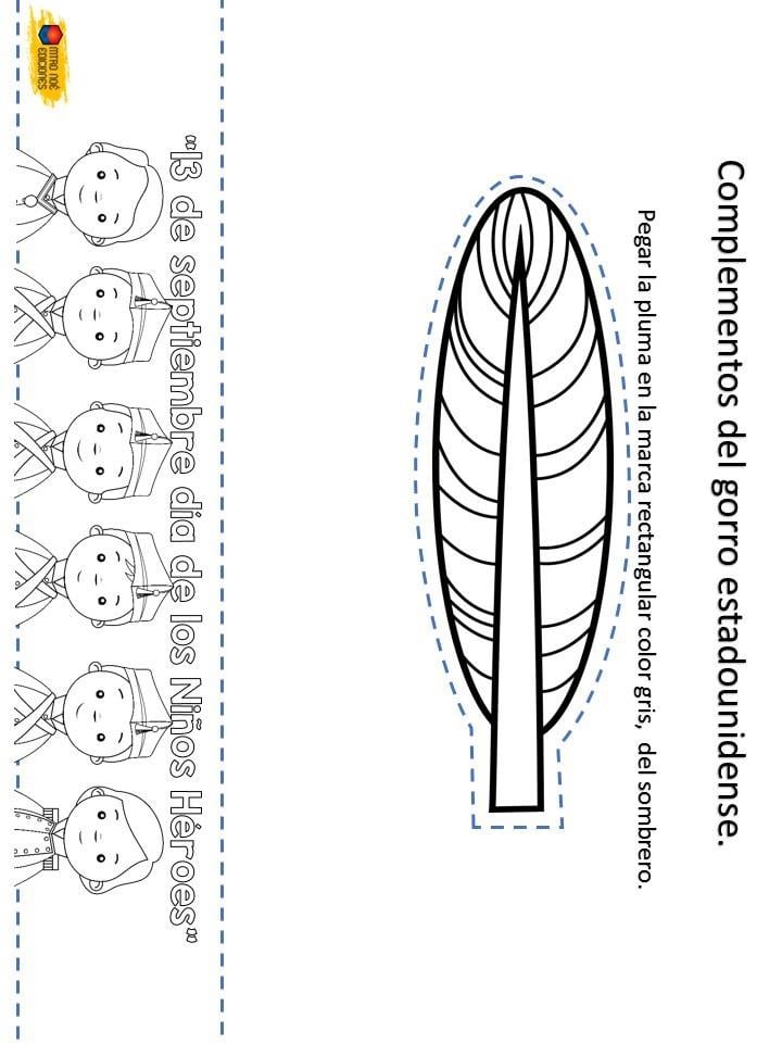 Platilla para hacer un Gorro de los Niños Héroes