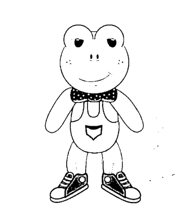 5 dibujos de Rhenné, la rana de Lara Campos, para colorear