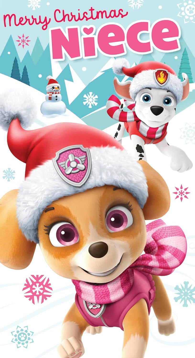 Invitación navideña de Paw Patrol con Skye