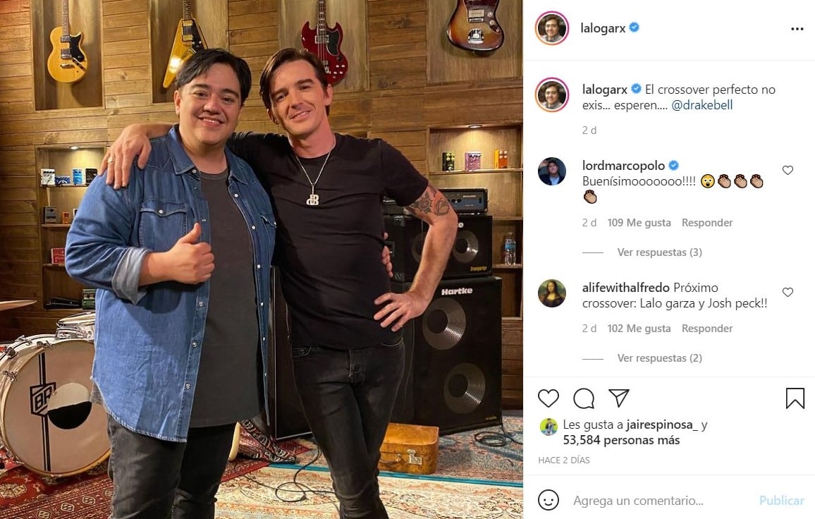 Lalo Garza y Drake Bell/Publicación de Instagram