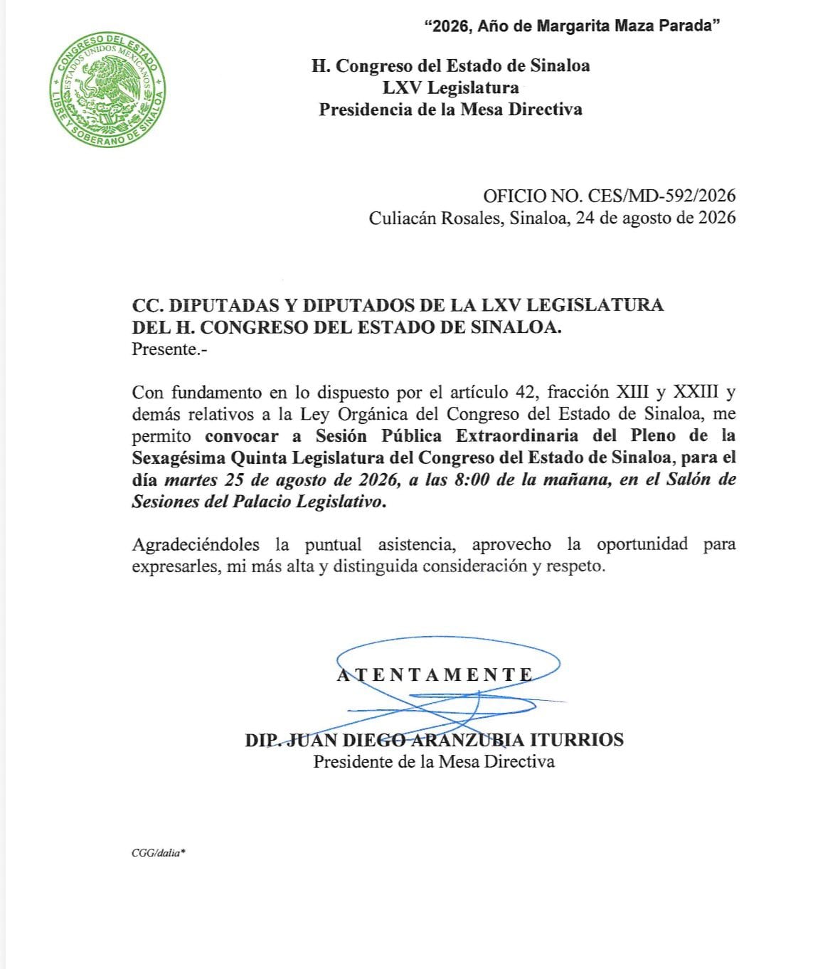 Congreso de Sinaloa podría definir al interino para la gobernación.