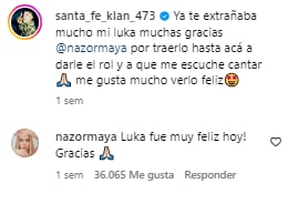 Santa Fe Klan le agradece a Maya Nazor por llevar a su hijo a Estados Unidos para verlo.