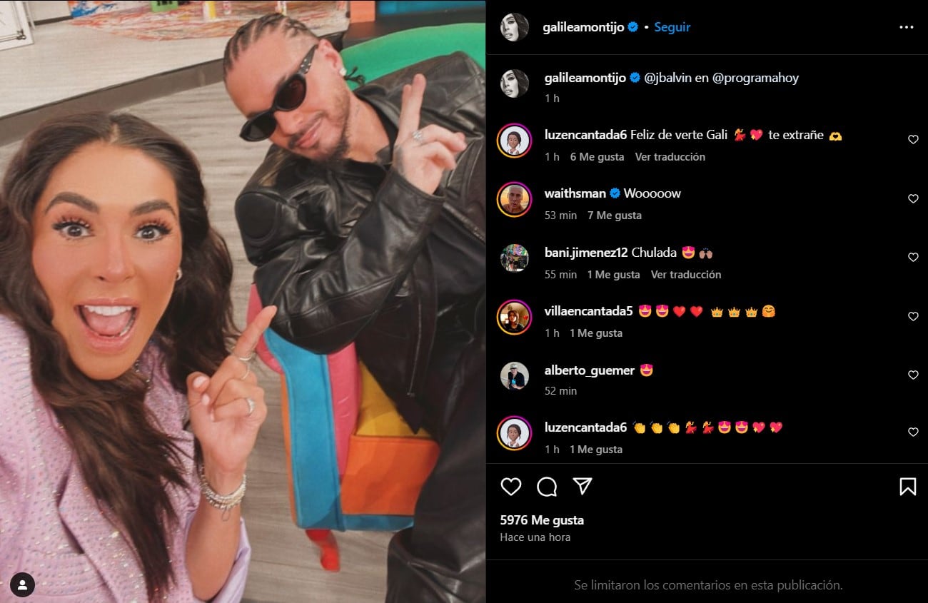 Galilea Montijo y J Balvin
