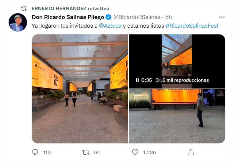 Tuit de Ernesto Hernández, asistente de Pati Chapoy