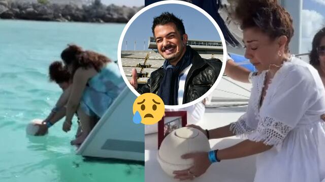 Anna Ferro tira las cenizas de Fernando del Solar al mar tras 3 años de su muerte.