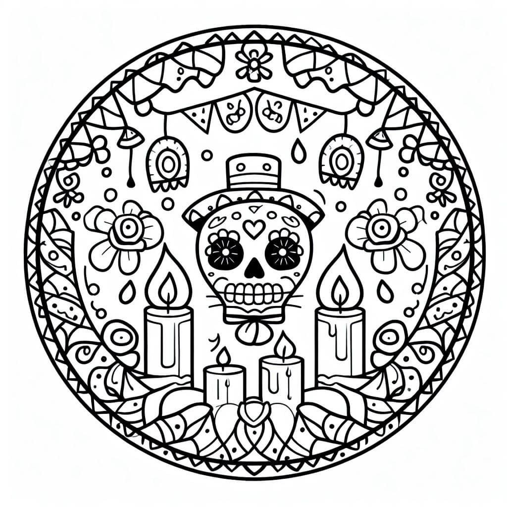 Mandalas Día de Muertos 2024