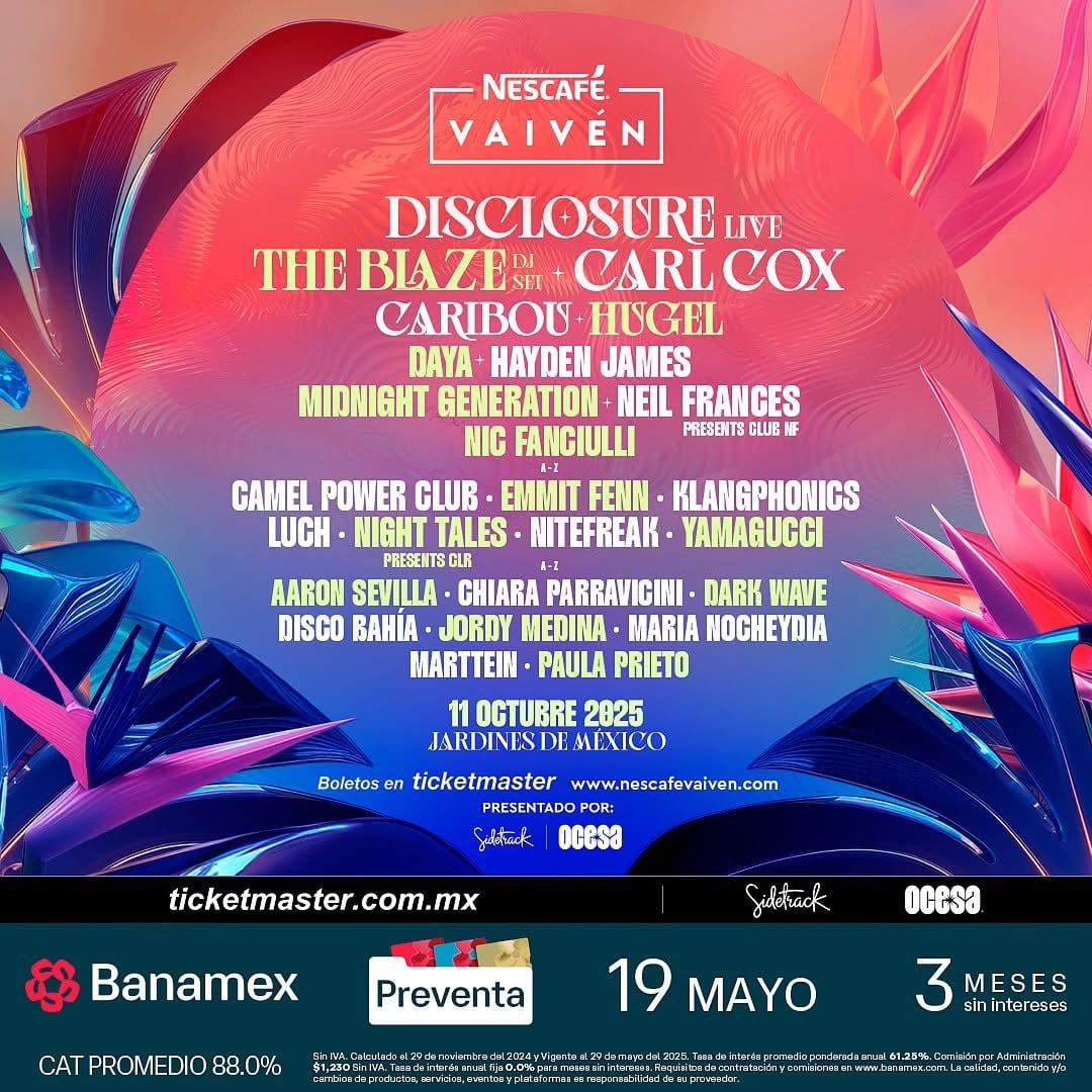 Festival Vaivén 2025: Precio de boletos, fecha de preventa, cuándo es y artistas confirmados