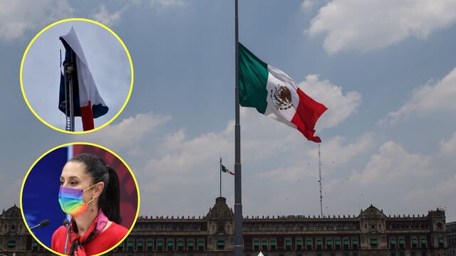 Claudia Sheinbaum celebra a bomberos que liberaron bandera del Zócalo