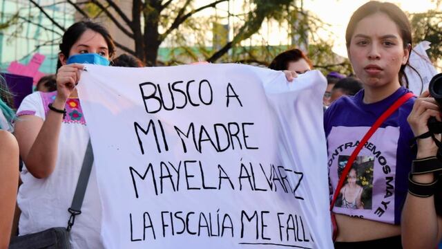 Hija de Mayela Álvarez en protesta por su mamá