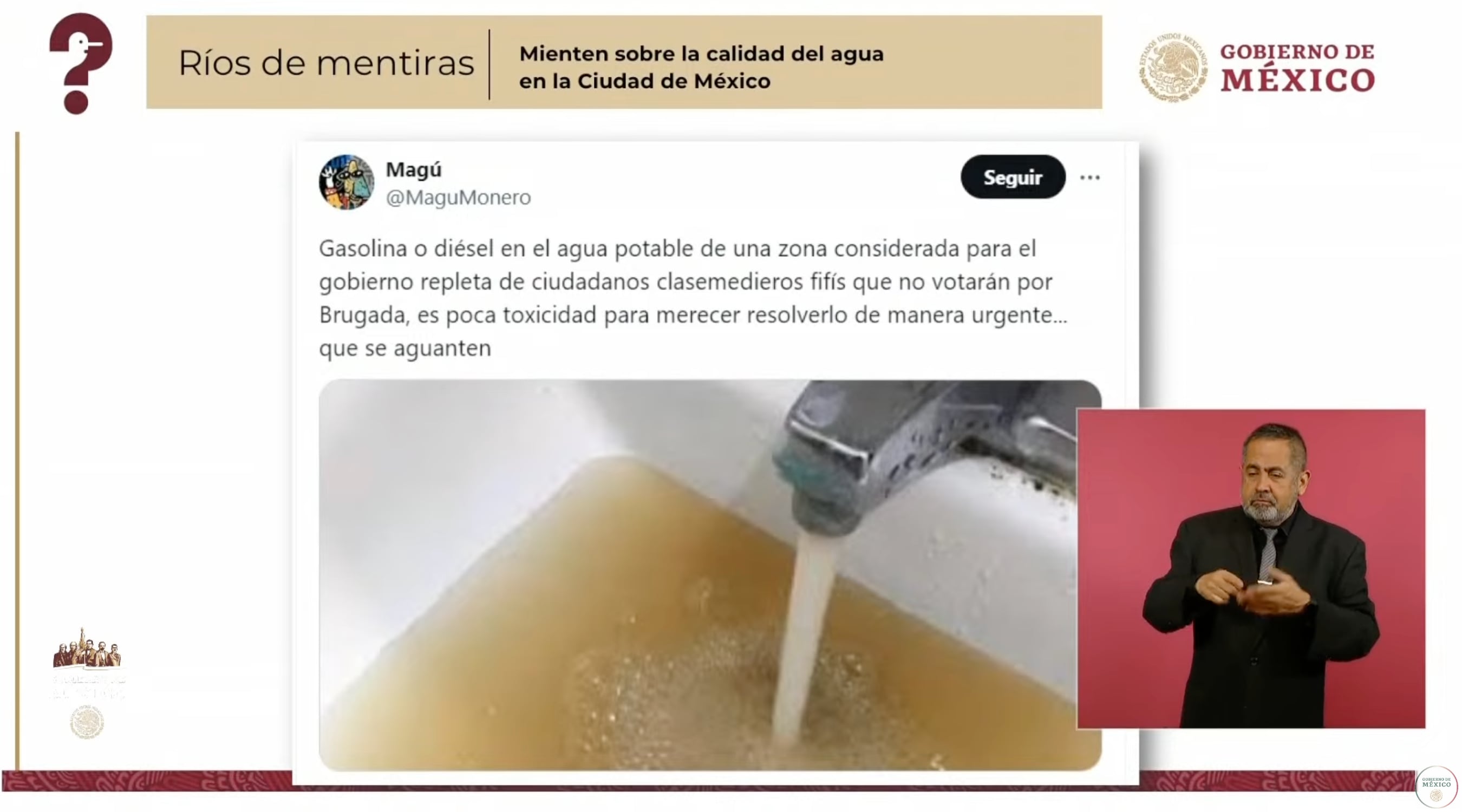 Agua contaminada en Benito Juárez