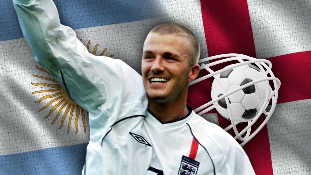 Inglaterra venció a Argentina en el Mundial 2002 con gol de Beckham