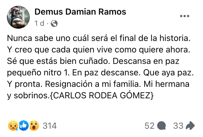 Anuncian muerte de Pequeño Nitro
