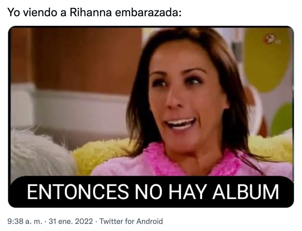 Meme sobre el embarazo de Rihanna