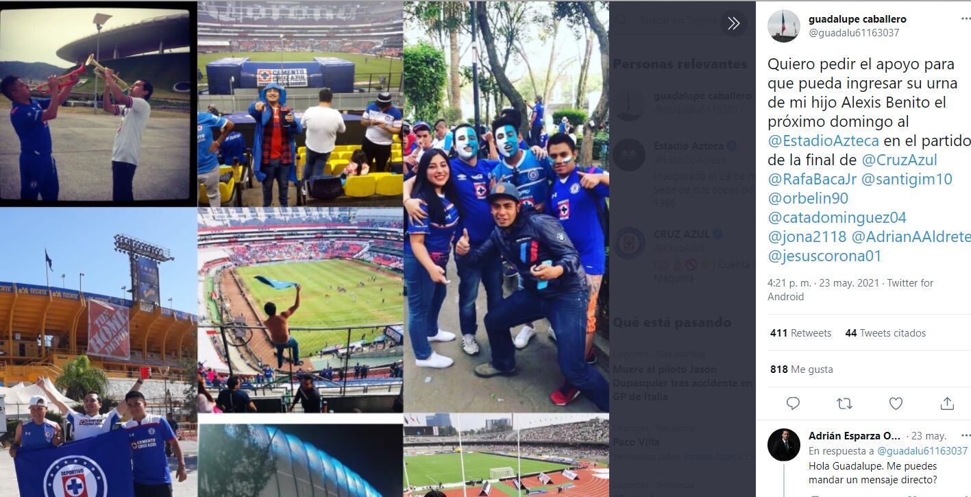 Así apoyaba Alexis al Cruz Azul