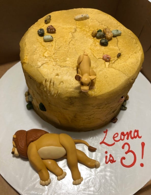 Pastel con la muerte de Mufasa