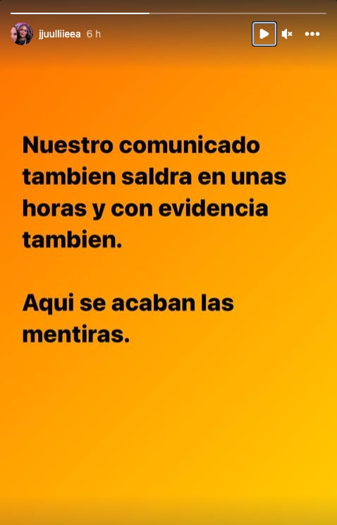 Julie Lemus asegura que también compartirá un comunicado con pruebas