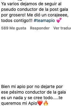 Usuarios defienden a Apio Quijano de la actitud de Mauricio Garza.