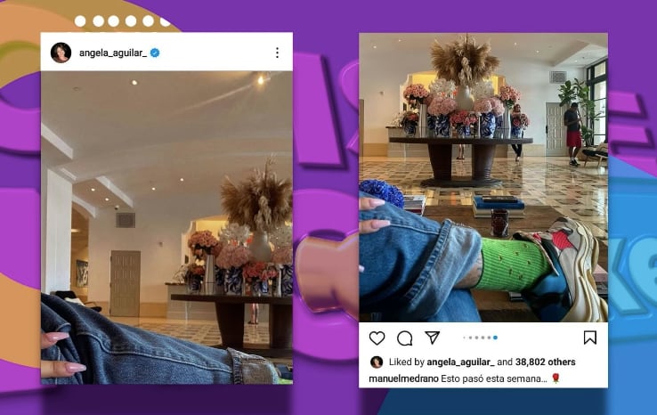 Ángela Aguilar y Manuel Medrano publican la misma fotografía