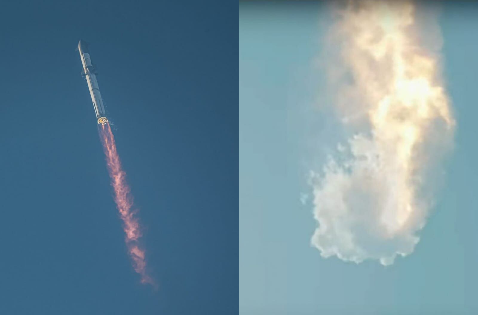 Explosión de la nave Starship de Space X