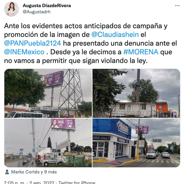 PAN denuncia a Claudia Sheinbaum por espectaculares con su imagen