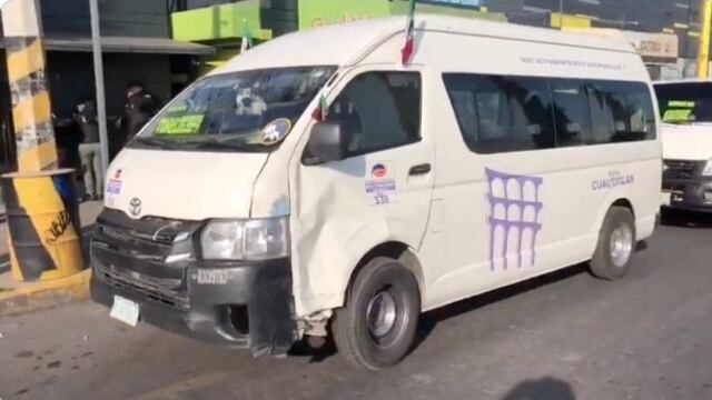 Hombre muere tras resistirse a asalto en combi de la carretera Lechería-Texcoco