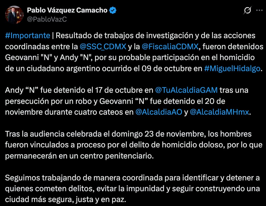 La edad de los detenidos por el asesinato de Fede Dorcaz causa sorpresa