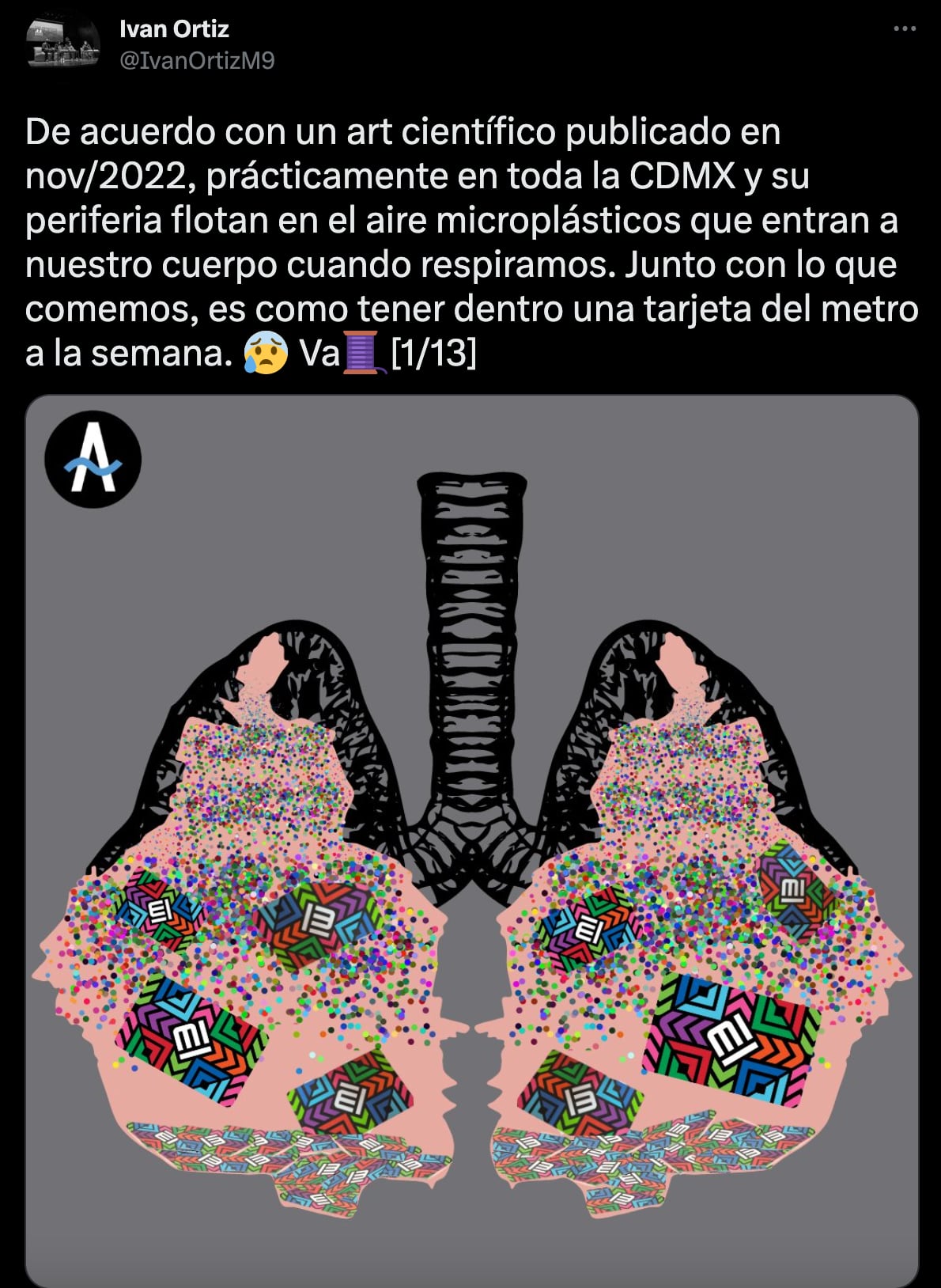 ¿Respiramos microplásticos? Estudio prueba que inhalamos 2.4 microplásticos al día, una tarjeta del Metro a la semana