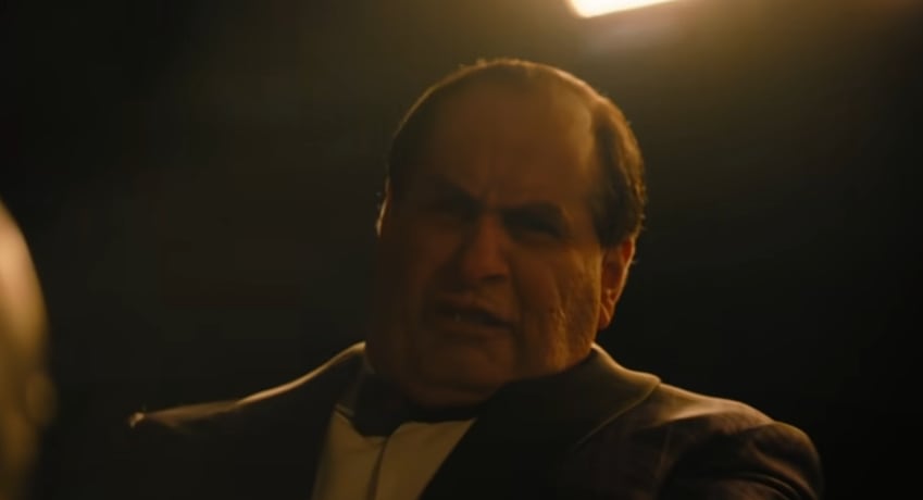 Colin Farrell en su papel de El Pingüino en la cinta The Batman.