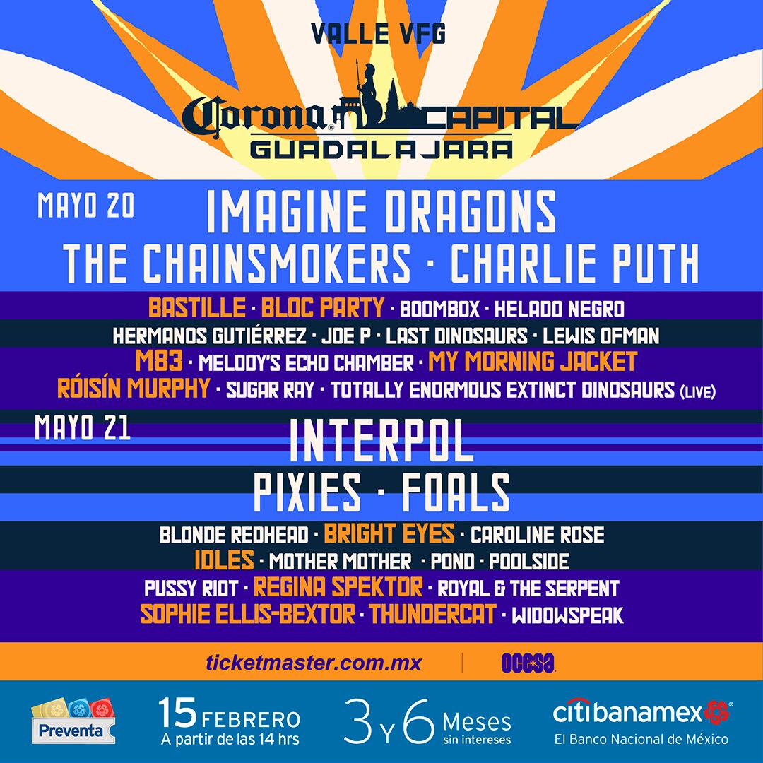 Lineup del Corona Capital Guadalajara