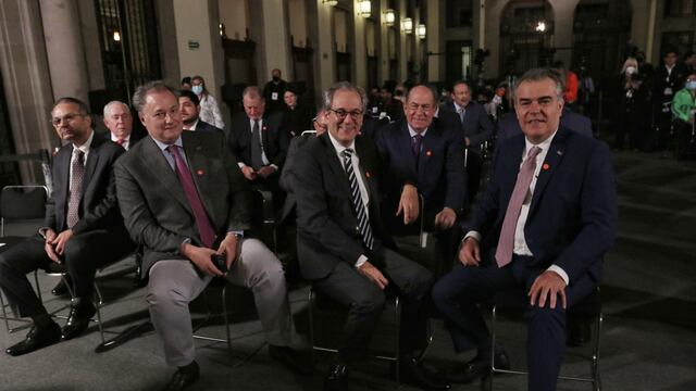 Empresarios en mañanera de AMLO