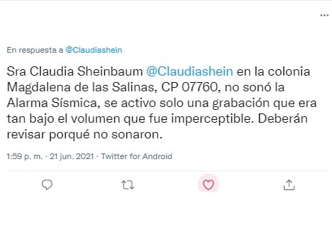 Reporte de falla de altavoz