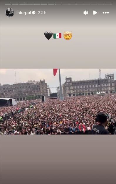 La foto de Interpol que demuestra porqué México los ama tras el concierto en el Zócalo de la CDMX