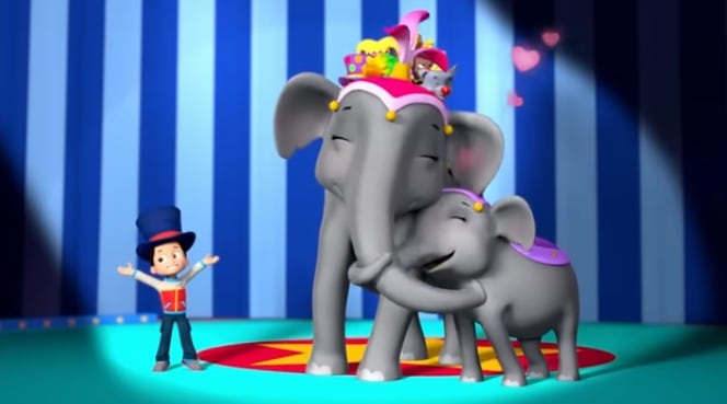 Paw Patrol juegan a ser payasos