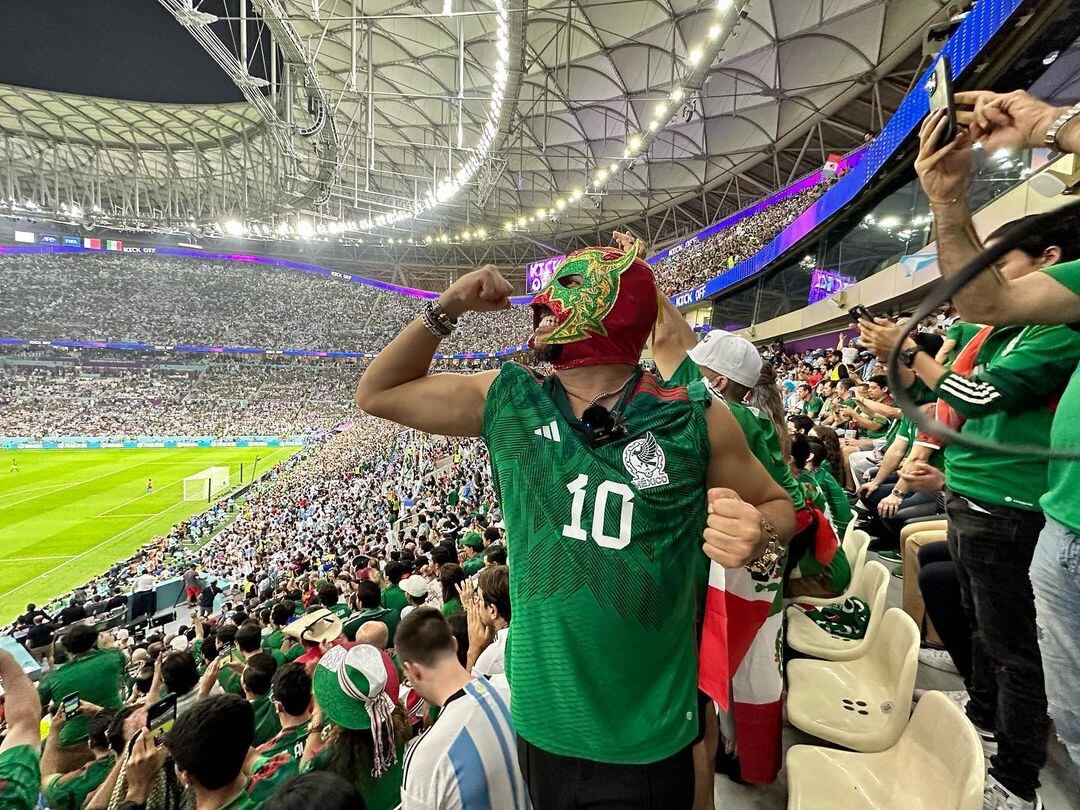 El Escorpión Dorado durante el mundial Qatar 2022 en el partido de México vs Argentina