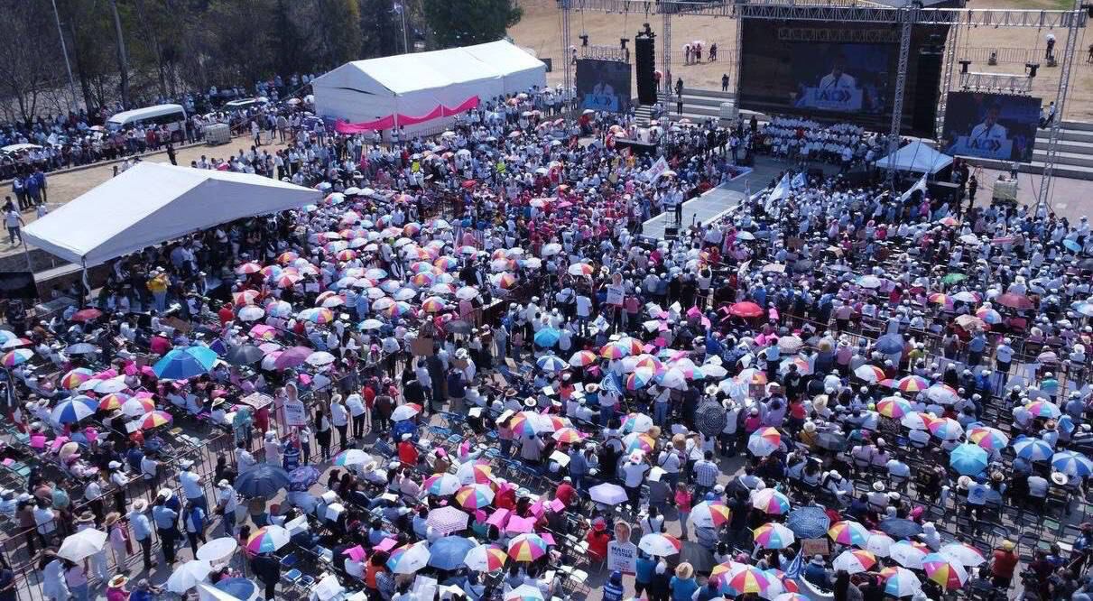 Mario Riestra inicia campaña con 25 mil simpatizantes y Xóchitl Gálvez