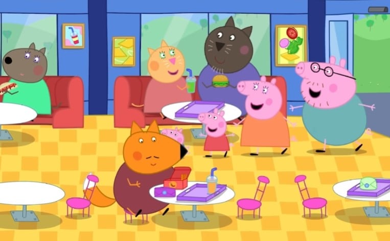 Peppa Pig come comida rápida