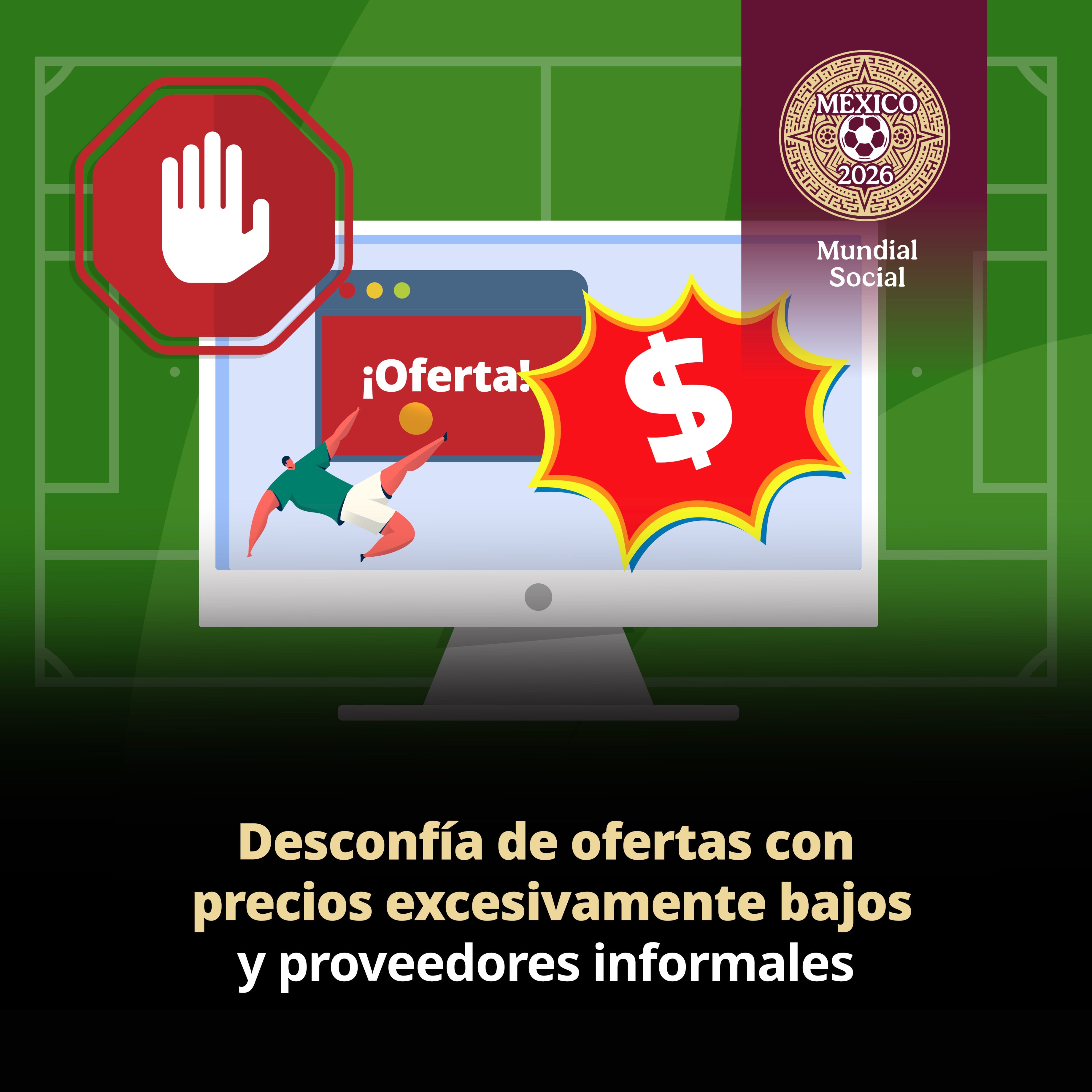 Profeco pide evitar sitios no oficiales para comprar boletos del México vs Inglaterra