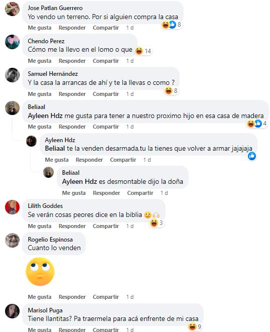Reacciones a la mujer pone a la vende casa pero no el terreno