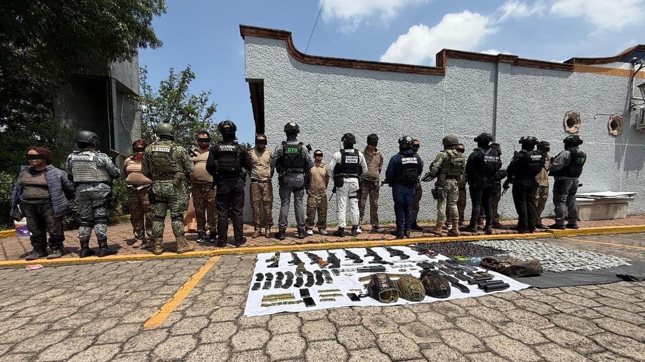 Desmantelan célula delictiva que operaba en Guanajuato y Michoacán; detienen a 10 personas