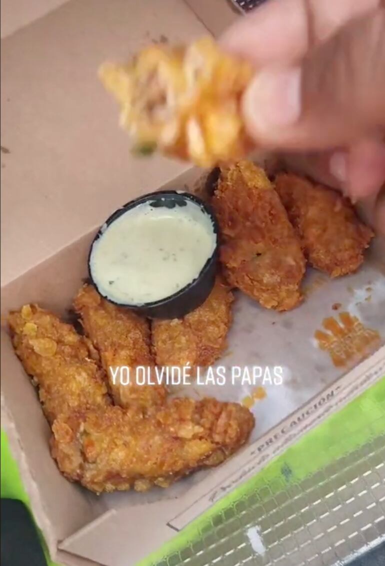 Pedido que se come el repartidor