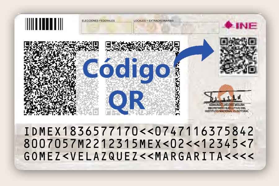 Identifica el código QR de tu credencial para votar para poder tenerla en tu celular