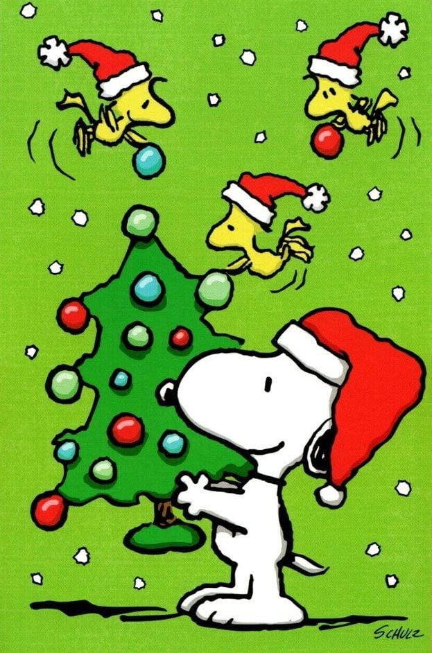 Tarjetas navideñas de Snoopy para regalar en Navidad