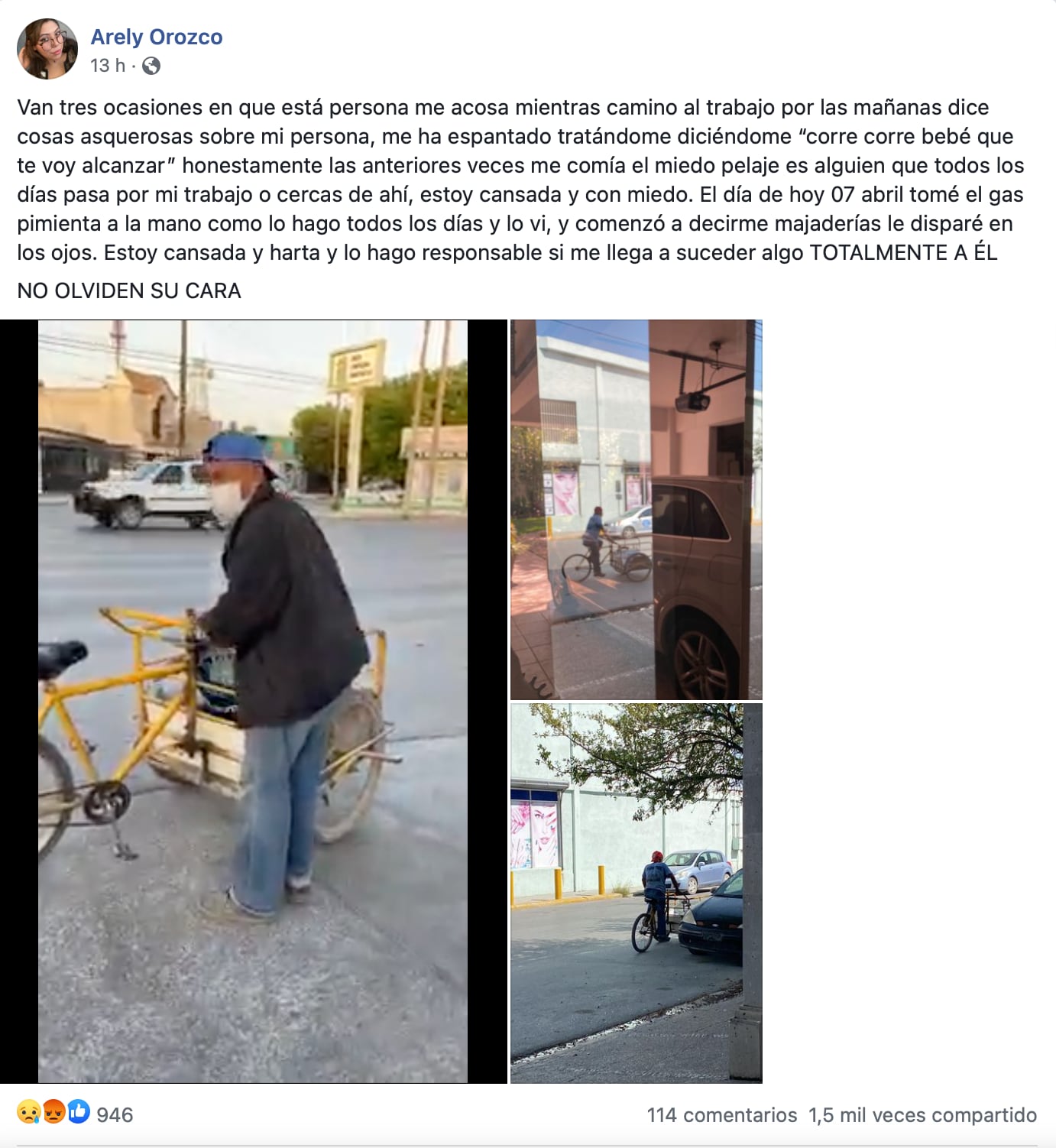 Joven se defiende de su acosador con gas pimienta.