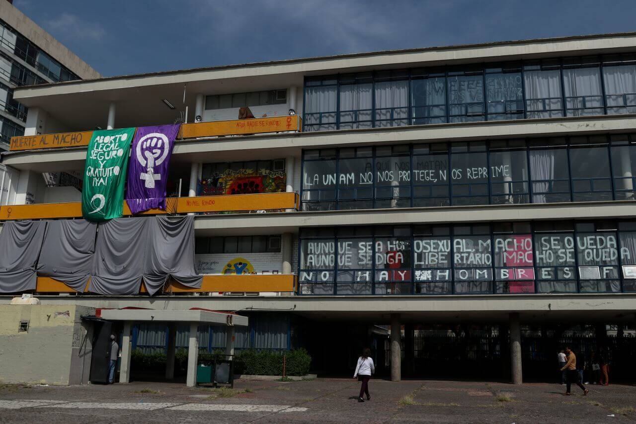 Protesta en la UNAM.
