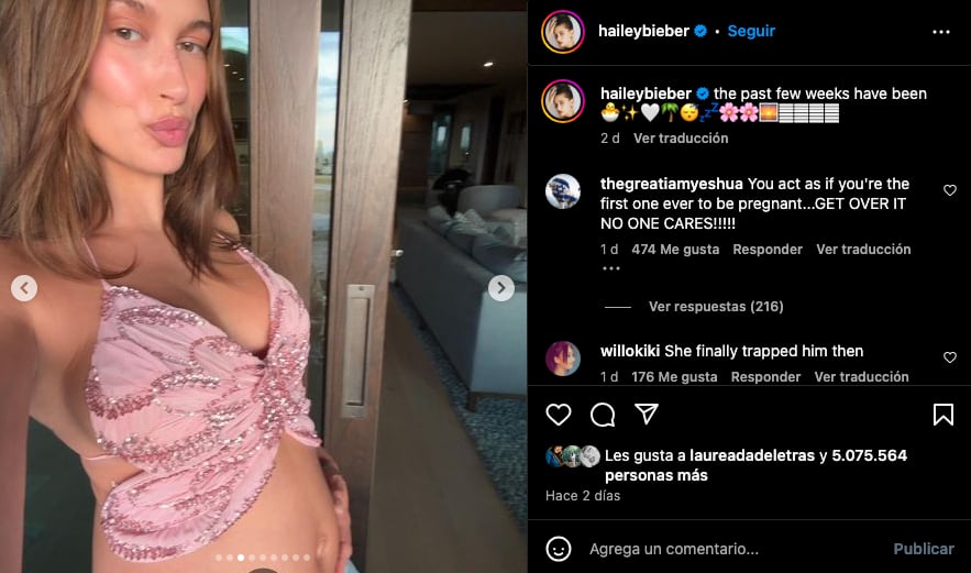 Los fans de Hailey Bieber y Justin Bieber creen tener la respuesta