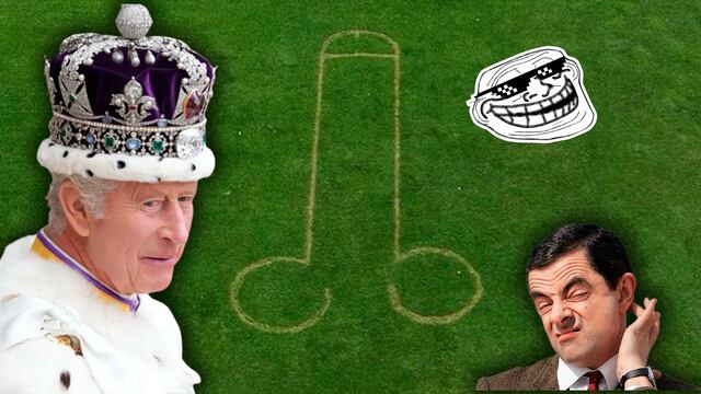 Un pene gigante fue dibujado en Royal Crescent la víspera de la coronación de Carlos III