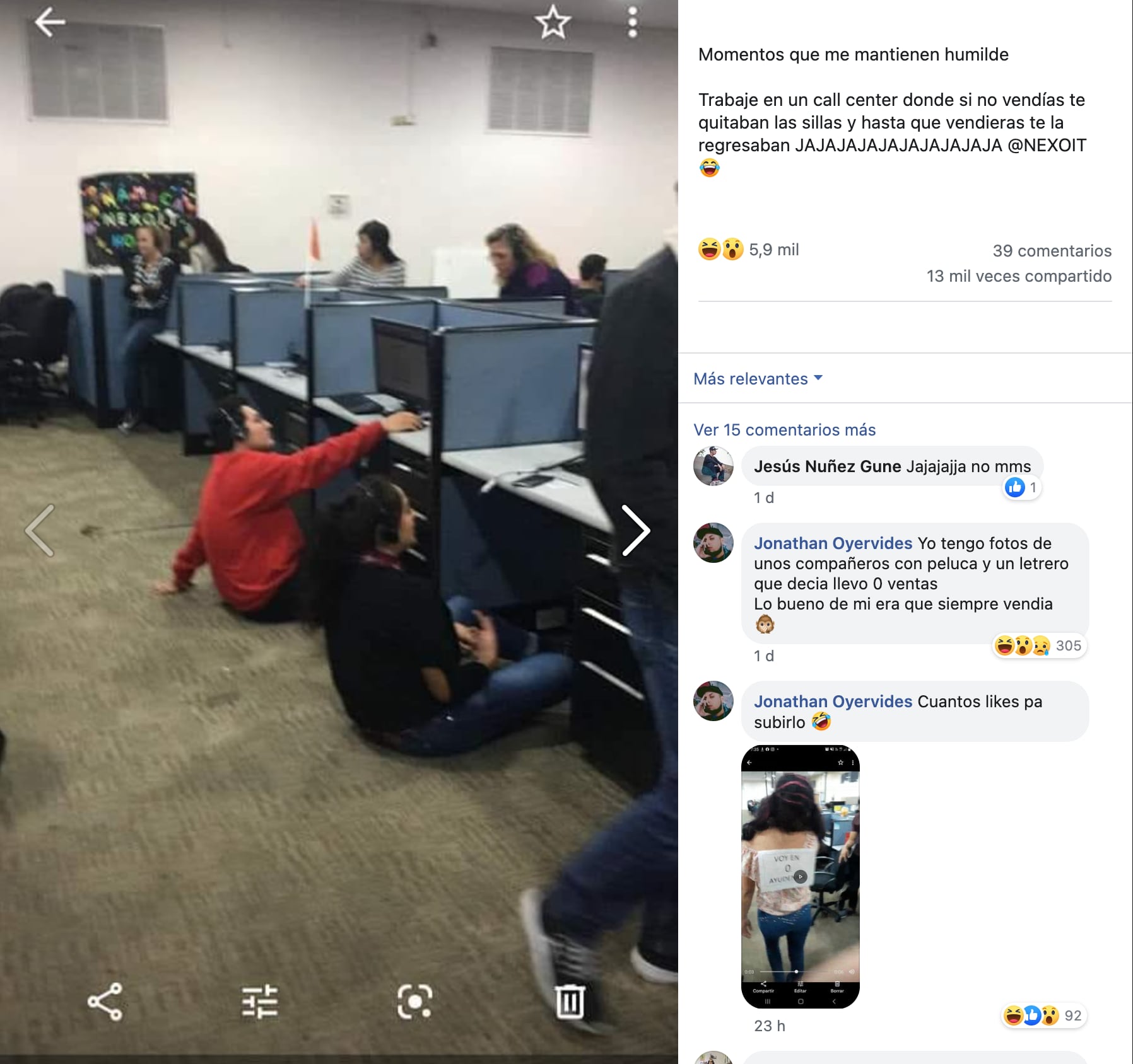 En este trabajo le quitan la silla a los empleados que no vendían