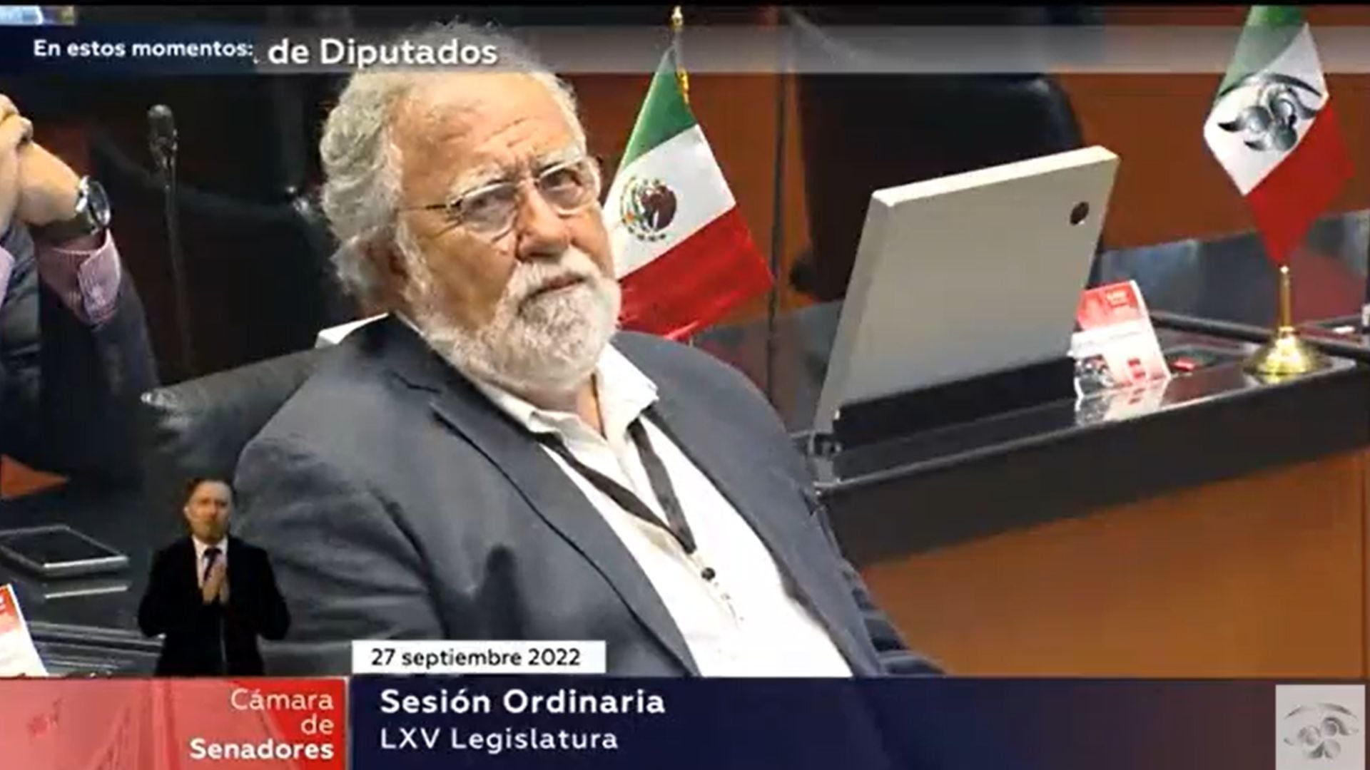 La cara que hizo Alejandro Encinas