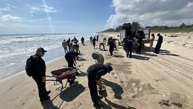 Semar, Pemex y Profepa atienden derrame de hidrocarburos en Veracruz y Tabasco