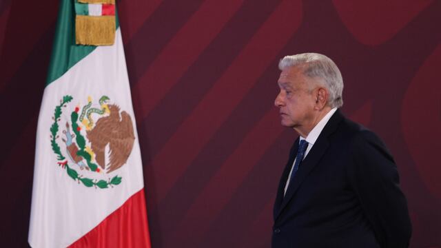 Andrés Manuel López Obrador, presidente de México durante conferencia en Palacio Nacional.